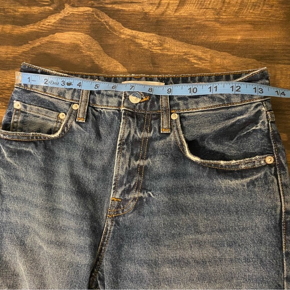 Zara The Real High Rise Straight Leg Full Length Jeans - Picture 7 of 10